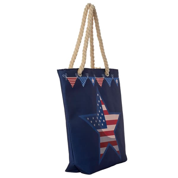 Renshun Flag Star Rope Handle Tote
