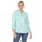 Womens White Mark Pleated Long Sleeve Floral Blouse - image 9