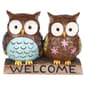 Hi-Line Gift Owl Couple with Welcome Sign Garden Statue - image 1