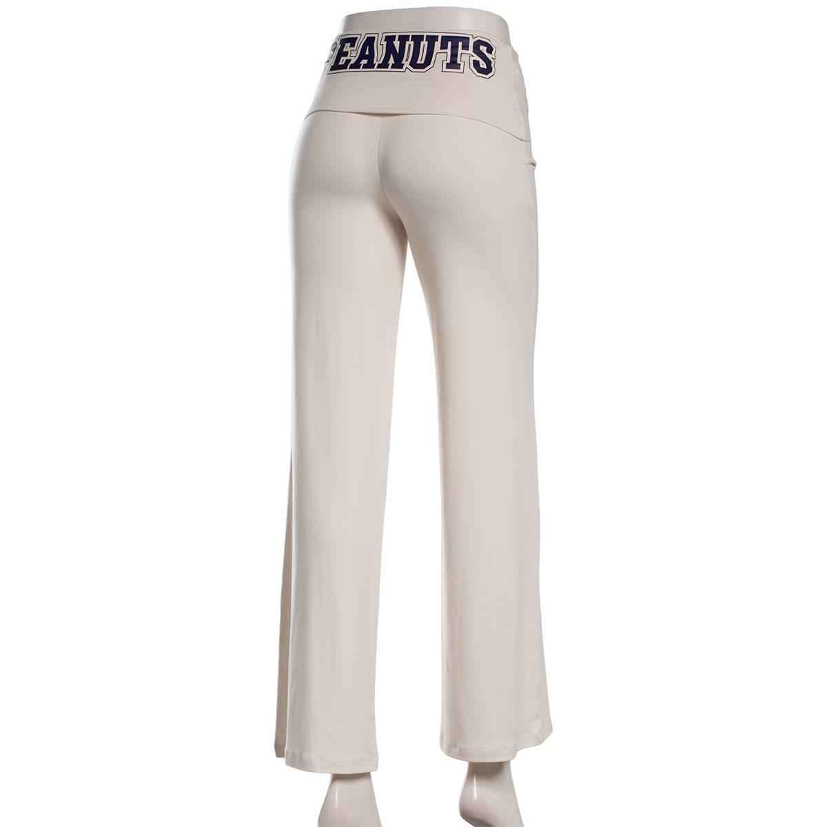 Juniors Peanuts™ 50 Fold Over Waist Yum Wide Leg Pants
