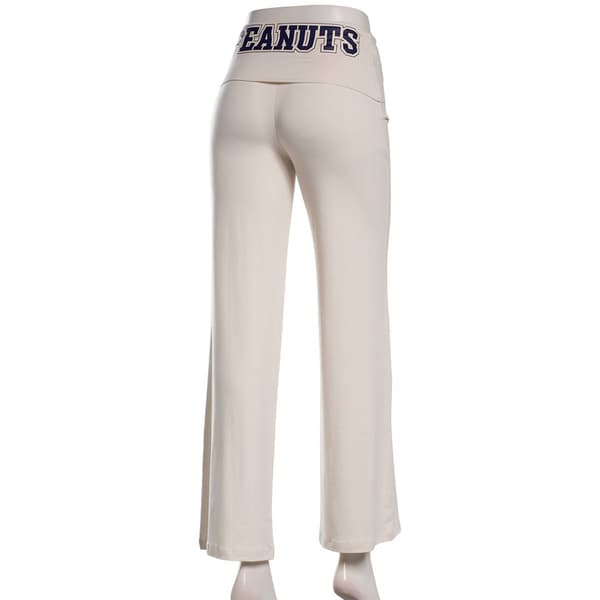Juniors Peanuts™ 50 Fold Over Waist Yum Wide Leg Pants