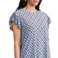 Petite Jones New York Short Flutter Sleeve Geometric Blouse - image 4