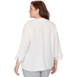 Plus Size Alfred Dunner Al Fresco 3/4 Sleeve Lace Cut Out Blouse - image 2