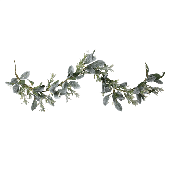 Northlight 5ft. Iced Leaves & Winter Berries Christmas Garland