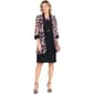 Womens R&M Richards Long Sleeve Print Mesh Jacket Dress - image 1