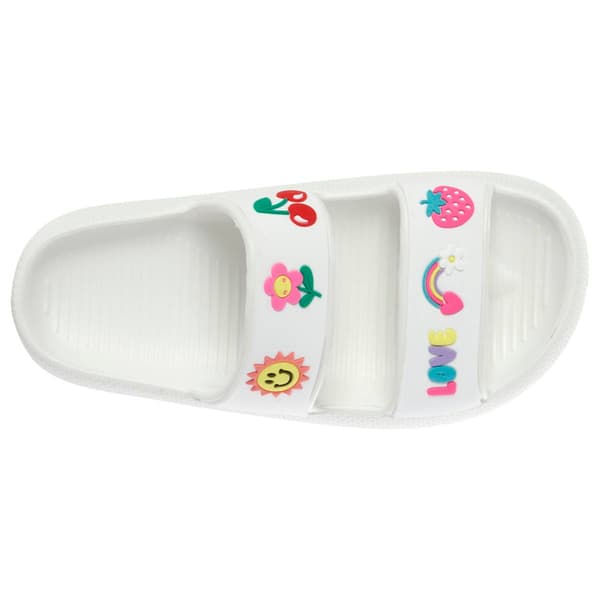 Big Girls Capelli® New York Rainbow Love Double Strap Sandals