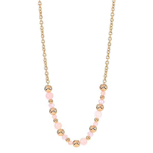 Design Collection Gold & Rose Beaded Necklace