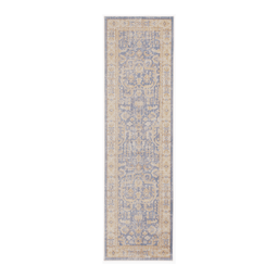 HomeRoots Grey Yellow & Lavender Floral Runner Rug