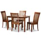 Baxton Studio Erion Dark Brown Finished Wood 5pc. Dining Set - image 1