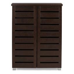 Baxton Studio Adalwin 2 Door Shoe Storage Cabinet