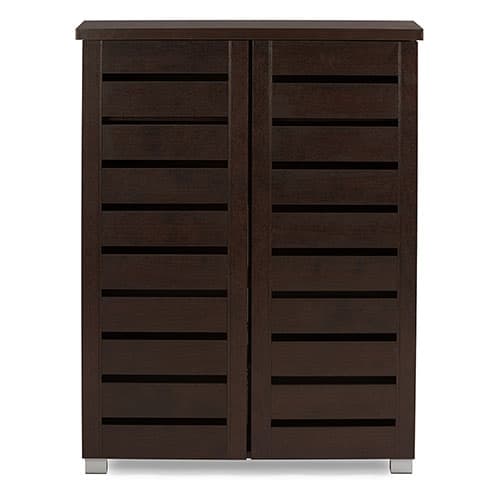 Baxton Studio Adalwin 2 Door Shoe Storage Cabinet - image 
