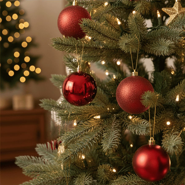 Northlight 4ct. Shatterproof 4-Finish Christmas Ball Ornaments
