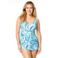 Womens Roxanne Bayside Abstract V-Neck Swimsuit - image 1