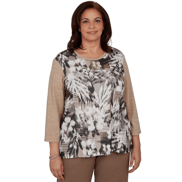 Plus Size Alfred Dunner Regent Street Abstract Floral Blouse