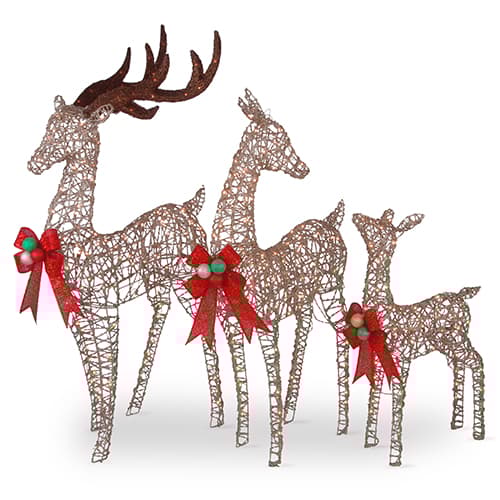 National Tree 3pc. Deer Family Assortment - image 