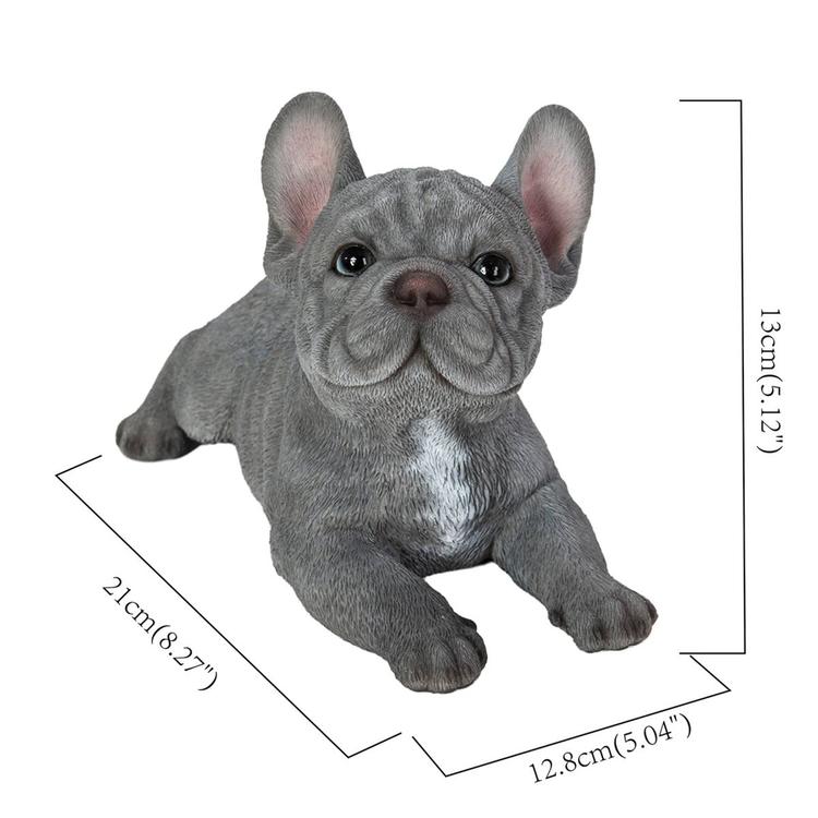 Hi-Line Gift Lying French Bulldog Garden Statue