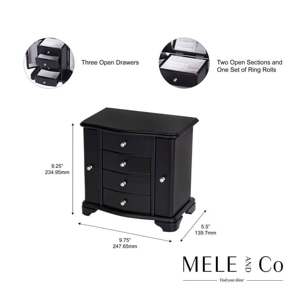 Mele & Co. Kennedy Wooden Jewelry Box