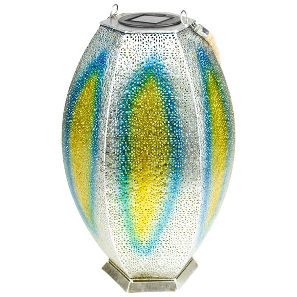 Northlight Seasonal 15in. Floral Hanging Solar Lantern