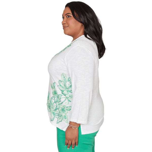 Plus Size Alfred Dunner Resort Living Tropical Floral Blouse