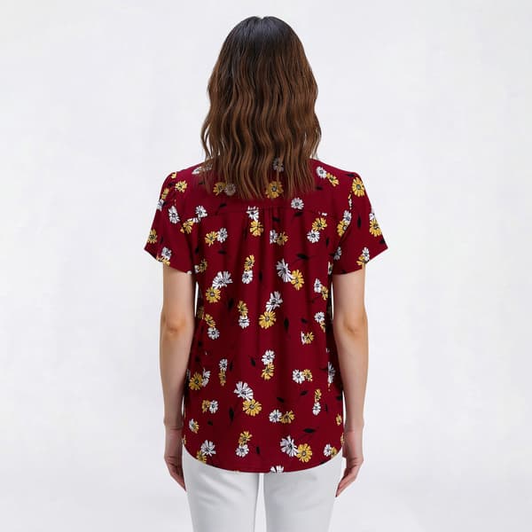 Womens Tommy Hilfiger Sport Daisy Lace Up Ruffle Blouse