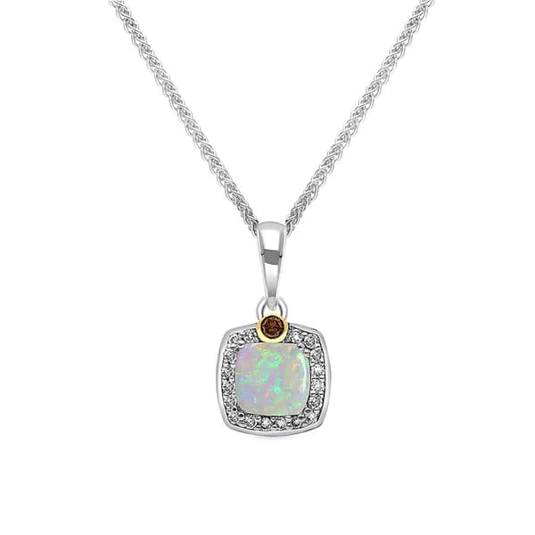 Le Vian&#40;R&#41; Argent&Or&#40;tm&#41; Neopolitan Opal&#40;tm&#41; Silver & 14kt. Pendant - image 