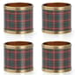 4pk. Holiday Nouveau Plaid Napkin Rings - image 1