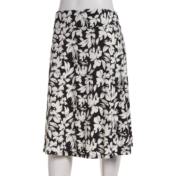 Womens NY Collection Knee Length Floral Skirt