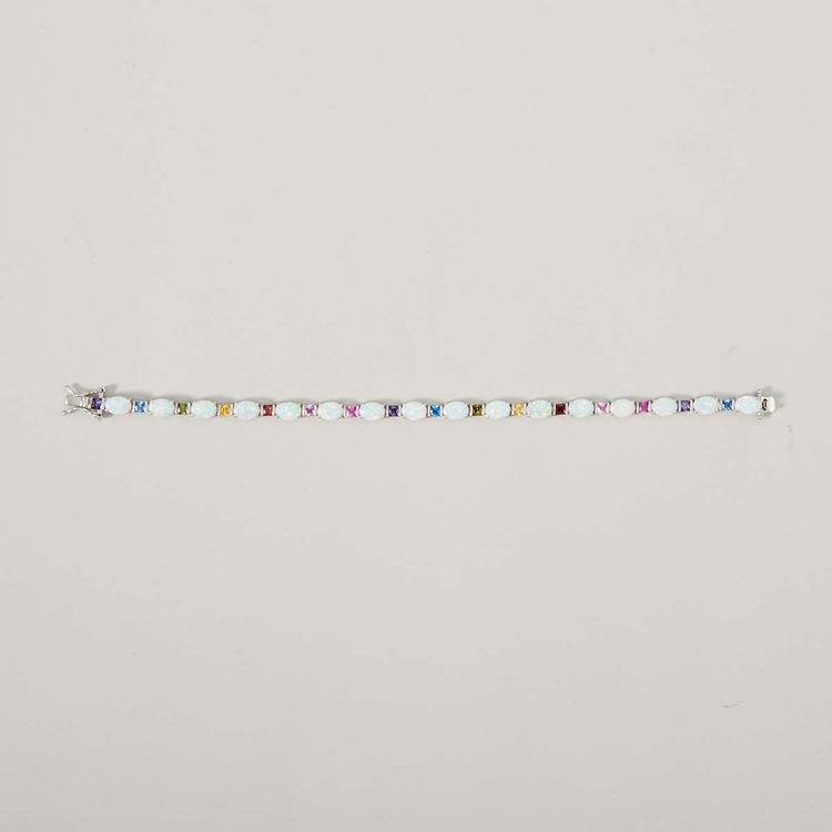 Splendere Rainbow Created Opal & Cubic Zirconia Bracelet
