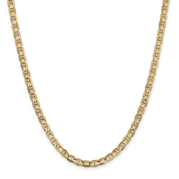 Mens Gold Classics™ 4.5mm. 14k Gold Concave Anchor Chain Bracelet