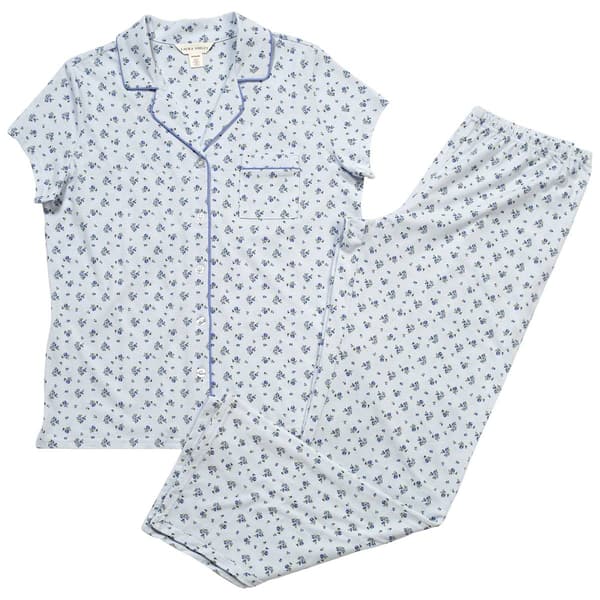 Womens Laura Ashley Micro Ditsy Long Leg Pajama Set