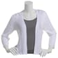 Womens Robbie Bee 3/4 Sleeve Pointelle Bolero Shrug - image 1