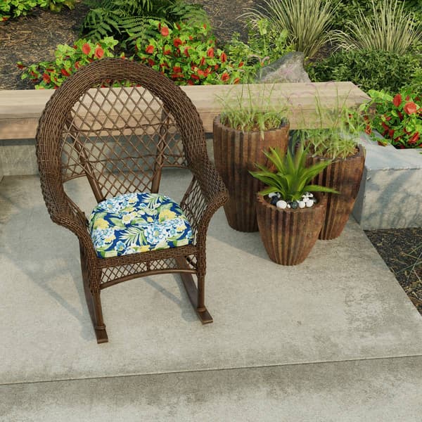 Jordan Manufacturing 2pk. Binessa Floral Wicker Seat Cushion Set