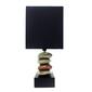 Elegant Designs Dual Stacked Stone Black Shade Ceramic Table Lamp - image 4