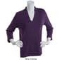 Plus Size Hasting & Smith 3/4 Sleeve Seamed Front V-Neck Tee - image 3