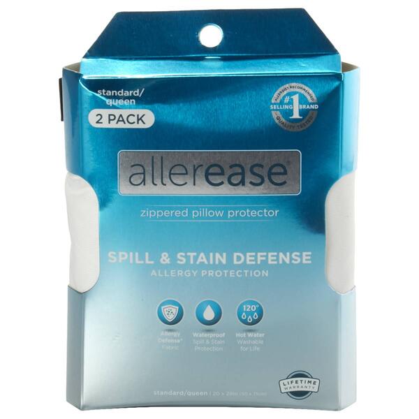 Allerease Spill & Stain 2pk Pillow Protector - image 