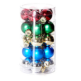 Multi-Color Glass Ball Ornaments - 25pc.