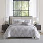 Tahari Home Lilliana 5pc. Light Grey Zigzag Comforter Set - image 1