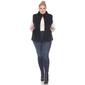 Plus Size White Mark Zip Up Sherpa Vest - image 4