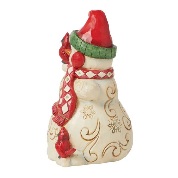 Jim Shore Snowman w/ Earmuffs & Cardinal