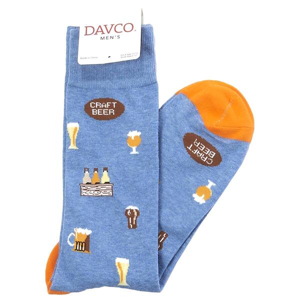 Mens Davco Craft Beer Novelty Crew Socks - image 