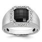 Mens Gentlemens Classics(tm) 14kt. White Gold Center Onyx Ring - image 1