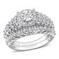 Diamond Classics&#40;tm&#41; 1/3ctw. Diamond Sterling Silver Bridal Ring Set - image 1