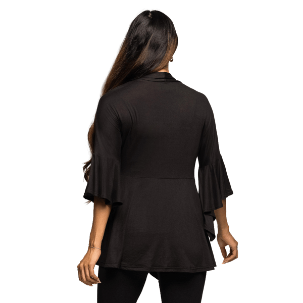 Womens 24/7 Comfort Apparel Tie Front Maternity Cardigan