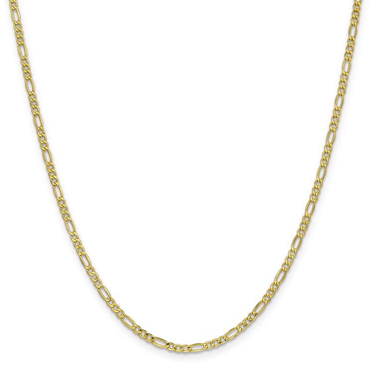 Gold Classics(tm) 10kt. 2.5mm 16in. Semi-Solid Figaro Chain