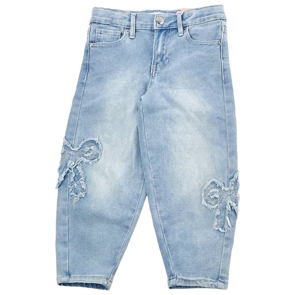 Girls (4-6x) YMI(R) Bow Patch Barrel Jeans