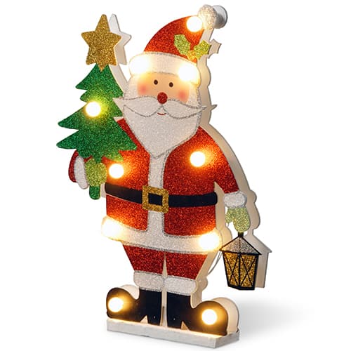 National Tree 17in. Pre-Lit & Battery Operated Santa - image 