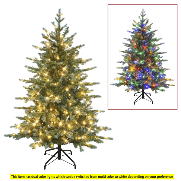 Puleo International 4.5ft. Pre-Lit Linden Fir Christmas Tree