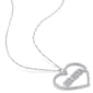 Sophia B 10kt. White Gold 1/5ct. Diamond Mom Heart Pendant - image 3