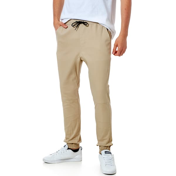 Young Mens Brooklyn Cloth(R) Side Pocket Zipper Twill Joggers