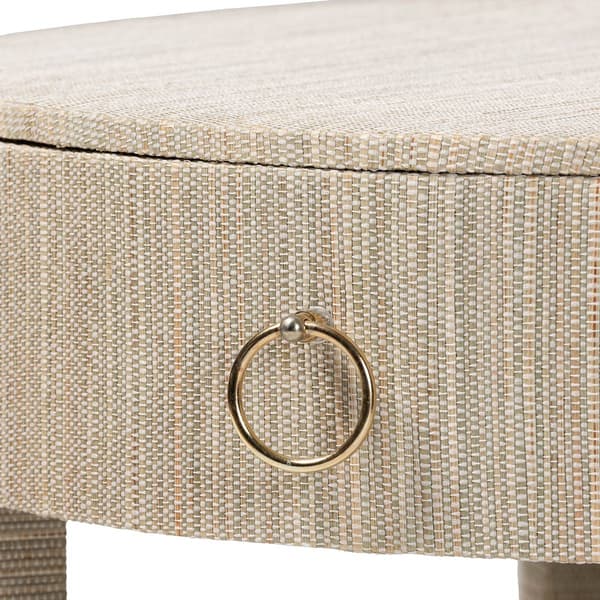 bali & pari Sadia Bohemian Woven Natural Grasscloth Nightstand